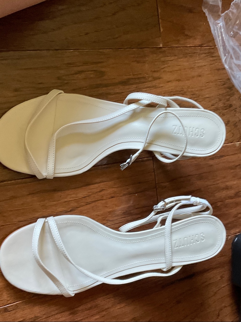 Zara White Minimal Strappy Flat Sandals
